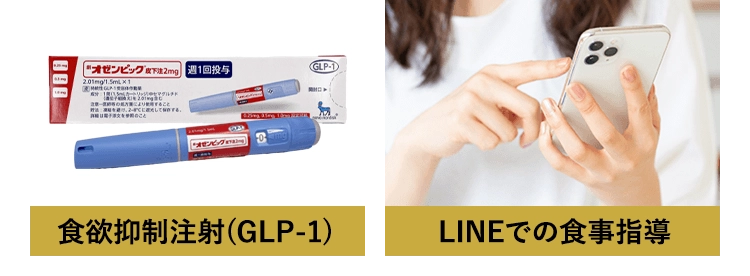 食欲抑制注射(GLP-1) LINEでの食事指導